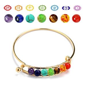 New 7 Color Chakra Natural Stone Bracelet